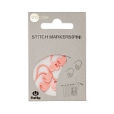 Маркер для вязания "amicolle", сердце, размер 22*12мм, пластик, розовый, Tulip, AC-029e