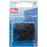 Крючок для одежды с глазками для пришивания №2, PRYM, 261189