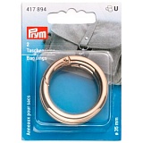 Кольца для сумок, диаметр 35мм, сплав цинка, светлого золота, 2шт в упаковке, Prym, 417894