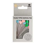 Булавки "amicolle" для вязаных изделий, сердце, размер 1*52мм, сталь/пластик, Tulip, AC-067e