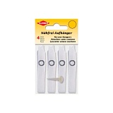 Петля-вешалка, не пришивная, размер 1*14,5см (открытая), 100% полиэстер, белый, Kleiber, 700-14