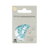 Маркер для вязания "amicolle", сердце, размер 22*12мм, пластик, синий, Tulip, AC-030e