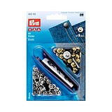 Клёпки, двусторонние, диаметр 9мм, латунь, серебристый/состаренного железа, Prym, 403101