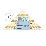 Серия "Omnigrid" - Проворный треугольник 45°для 1/2квадрата до 20см, размер 237*120мм, Prym, 611313