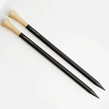 Спицы прямые "Lantern Moon" 10мм/25см, эбеновое дерево, черный, 2шт в упаковке, KnitPro, 350174