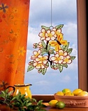 Подвеска на окно "Цветущая вишня" 22*22см, Schaefer, 07005-389