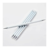 Спицы чулочные "Nova" 4,5мм/20см, латунь с гальваническим покрытием, серебристый, KnitPro, 10110