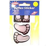 Набор аппликаций, самоклеящиеся, светоотражающие "Следы" 5см - 2шт и 3,5см - 2шт, Kleiber, 611-45