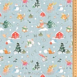 Ткань "Зимние развлечения", ширина 145см, 100% хлопок, Acufactum Ute Menze, 3523-894