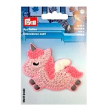 Термоаппликация "Единорог" 55*70мм, 100% полиэстер, розовый, Prym, 924343