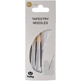 Иглы ручные для шитья пряжей, круглый наконечник, размер 2,1*65мм (№ 14), сталь, Tulip, AC-035e