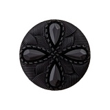 Пуговица на ножке, размер 15мм, пластик, черный, Union Knopf by Prym, U0453462015008001-25