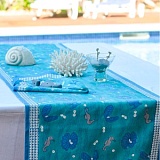 Дорожка "Hippocampe turquoise-blue" 45*180см, Mas d'Ousvan, 28.22.RUN