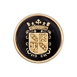 Пуговица на ножке, размер 15мм, металл/пластик, черный, Union Knopf by Prym, U0450704015008001-25