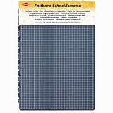 Коврик для резки складной, размер 60*45см в развернутом виде, пластик, синий, Kleiber, 701-04