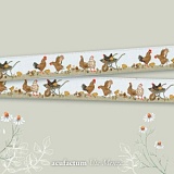 Купить недорого   Тесьма декоративная "Курицы", ширина 16мм, 100% полиэстер, Acufactum, 35383  в интернет магазине Фэмили хоби