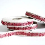 Купить недорого   Тесьма декоративная "Ноты", ширина 10мм, Acufactum Ute Menze,  в интернет магазине Фэмили хоби