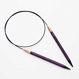 Спицы круговые "Jadore Cubics" 5мм/60см, ламинированная береза, лавандовый, KnitPro, 19057