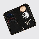 Органайзер "Coal" для тросиков и аксессуаров 13*22,5*1,5см (в закрытом виде), черный, KnitPro, 12865