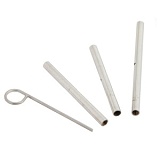 Адаптер для тросика - 3шт (длина около 35мм - 2шт, 50мм - 1шт) + ключик для тросика, KnitPro, 10510