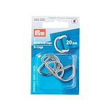 Полукольца серебристые 20мм 555220