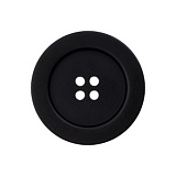 Пуговица с 4 отверстиями, размер 15мм, пластик, черный, Union Knopf by Prym, U0451905015008001-25