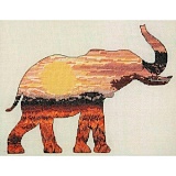 Купить недорого   Набор для вышивания Maia "Elephant Silhouette" 20*26см, MEZ Венгрия, 5678000-05040  в интернет магазине Фэмили хобби