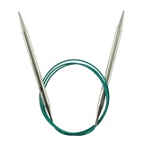 Спицы круговые "Mindful" 7мм/100см, нержавеющая сталь, серебристый, KnitPro, 36125