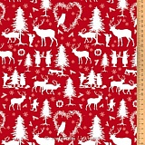 Ткань "Лес гнома. Красный", ширина 145см, 100% хлопок, Acufactum Ute Menze, 3523-838-01