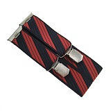 Подтяжки мужские эксклюзив M-L, 35мм/120см, темно-синий/бордовый, 80%полиэстер, 20%эластодин 9443