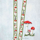 Купить недорого   Тесьма декоративная, тканая "Мухоморы и эльфы", ширина 16мм, 100% полиэстер, Acufactum,  в интернет магазине Фэмили хоби