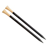 Спицы прямые "Lantern Moon" 5мм/25см, эбеновое дерево, черный, 2шт в упаковке, KnitPro, 350167