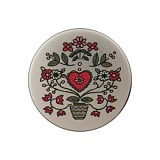 Пуговица на ножке, размер 15мм, металл, красный, Union Knopf by Prym, U0453626015004801-20