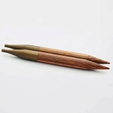 Спицы съемные укороченные "Ginger" 12мм/10см, ламинированная береза, коричневый, KnitPro, 31235