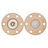 Кнопки пришивные, диаметр 20мм, металл/пластик, бежевый, Union Knopf by Prym, U0019630020016101-18